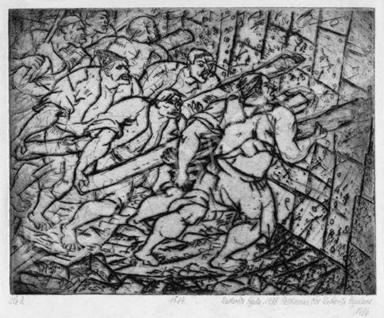 Derkovits, Gyula - Dózsa Series II, Breaking Down the Gates, 1930 | Auction of Photos and Works on Paper auction / 70 Lot