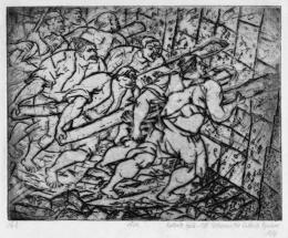 Derkovits, Gyula - Dózsa Series II, Breaking Down the Gates, 1930 