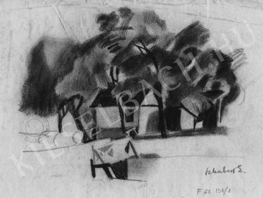 Schubert Ernő - Ház fák között, 1928-30 | Fotó- és grafikai aukció aukció / 91 tétel