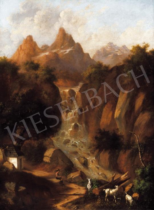 Khoor József - Romantikus táj pásztorral, 1879 | 20. Aukció aukció / 167 tétel