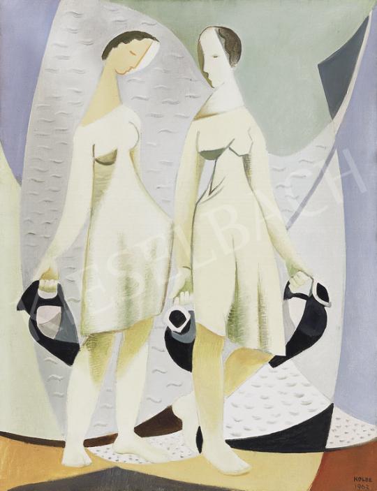 Kolbe Mihály - Lányok korsóval, 1962 | 35. Aukció aukció / 67 tétel