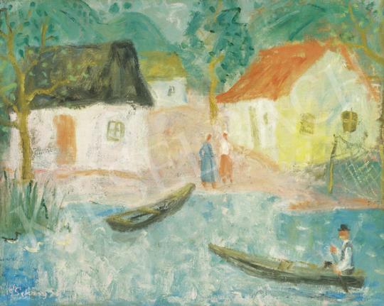Pekáry, István - Lakeside with Houses, 1957 | 35th Auction auction / 95 Lot