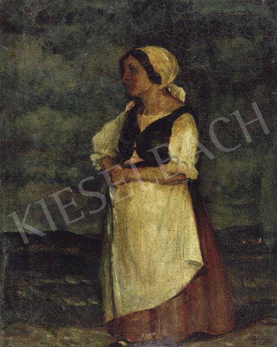  Rudnay Gyula - Asszony sárga kendőben, 1913 | 35. Aukció aukció / 106 tétel