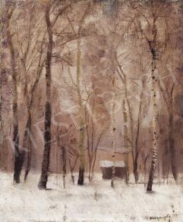  Mednyánszky, László - Cottage in Winter Landscape 