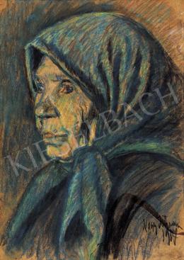 Nagy, István - Woman with Blue Shawl (1917)