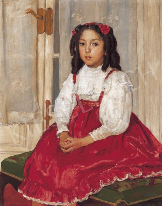  Kunffy, Lajos - Girl in Red Dress | 19th Auction auction / 5 Lot