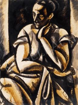 Uitz, Béla - Sitting Woman (1918)