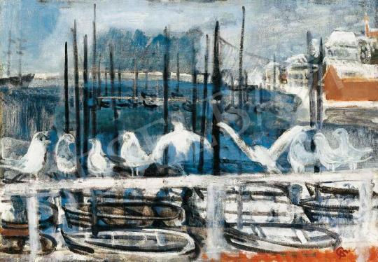  Bernáth Aurél - Halászkikötő sirályokkal | 36. Aukció aukció / 27 tétel