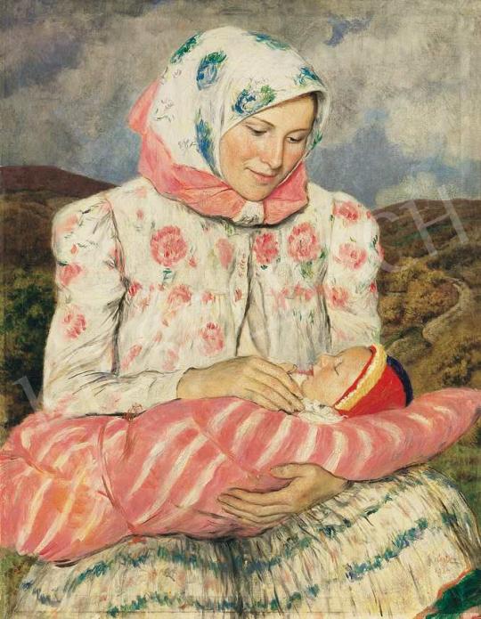  Glatz Oszkár - Anya gyermekével, 1936 | 36. Aukció aukció / 31 tétel