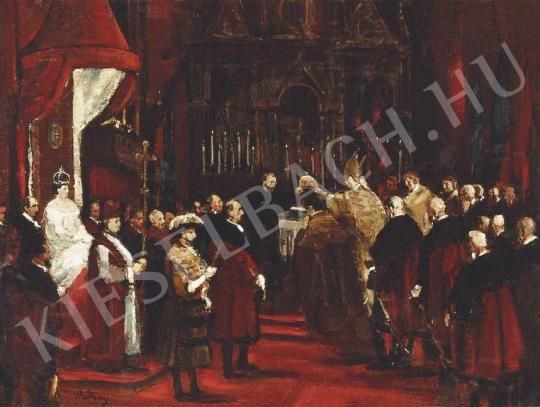  Rudnay, Gyula - The Coronation Ceremony of Charles Habsburg IV, 1917 painting