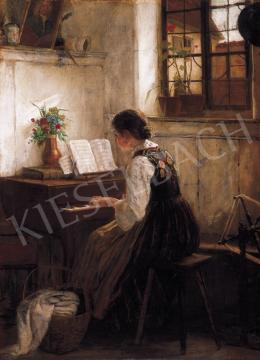 Igler, Gustaw - Girl Playing by the Piano 