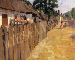 Fényes, Adolf - Sunlit Street with Children, 1902 