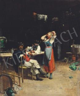  Pataky, László - Flirting, 1884 