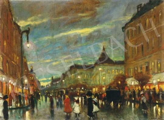  Berkes, Antal - Evening Lights on the Boulevarde, 1912 | 36th Auction auction / 154 Lot