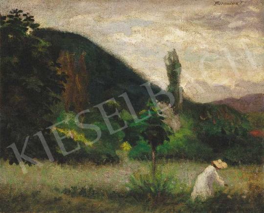 Boromisza, Tibor - Girl Picking Flowers in Nagybánya Landscape | 36th Auction auction / 167 Lot