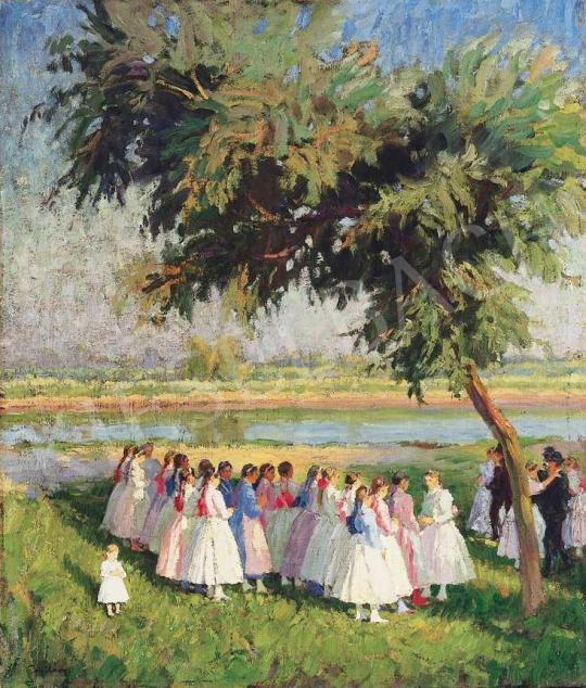  Nyilasy Sándor - Napsütés a folyóparton | 36. Aukció aukció / 191 tétel