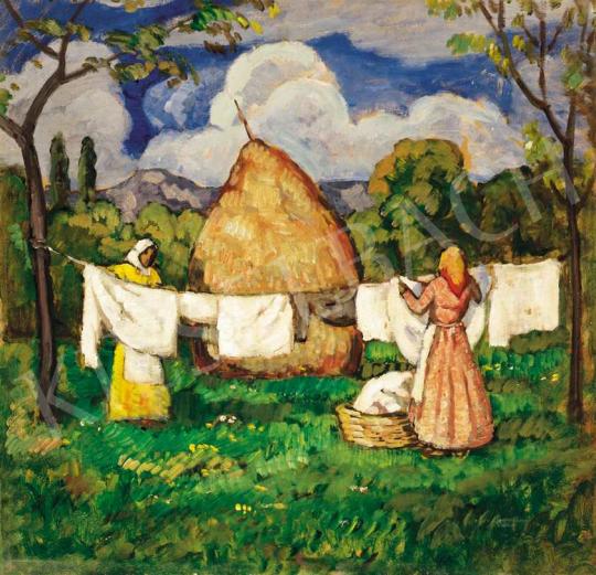  Iványi Grünwald Béla - Ruhateregetés, 1910 körül | 36. Aukció aukció / 192 tétel
