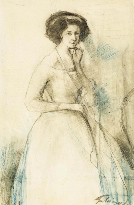  Gulácsy, Lajos - Lady in white dress, around 1910 | 37th Auction auction / 24 Lot