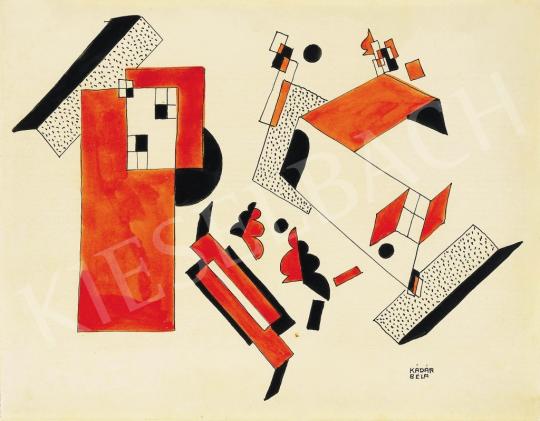  Kádár, Béla - Composition with house, 1920's | 37th Auction auction / 27 Lot