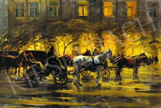 Viski, János - Evening Budapest with cabs | 37th Auction auction / 60 Lot