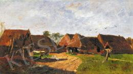  Paál, László - Landscape with houses, 1871 