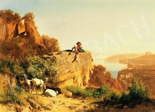 Markó, András - Landscape in Italy with shepherd, 1886 | 37th Auction auction / 135 Lot