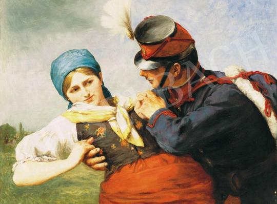  Greguss Imre - Udvarlás, 1888 | 37. Aukció aukció / 161 tétel