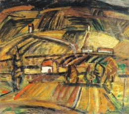  Barcsay, Jenő - Hilly landscape with house 