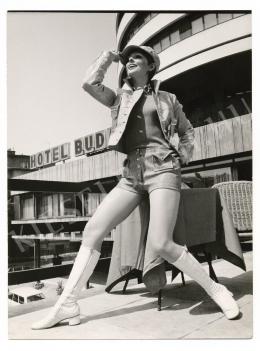  Bara, István - Fashion photo in front of Hotel Budapest, 1971 