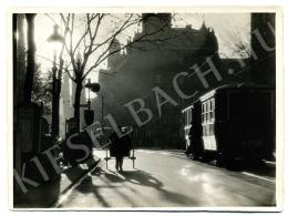 Dulovits, Jenő - Afternoon sun on the Ferenciek square II., (Klotild palaces) Budapest, around 1935 