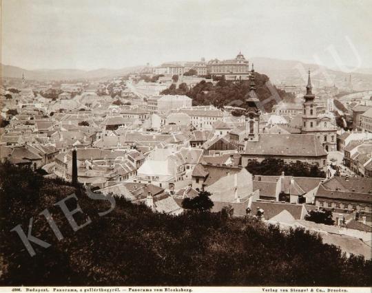 Ismeretlen fotós - Panoráma a Gellérthegyről (Tabán), 1890 körül | Fotóaukció 2008 aukció / 88 tétel