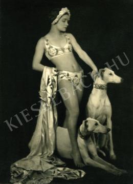  Angelo (Funk, Pál) - Woman with two dogs, 1930's 