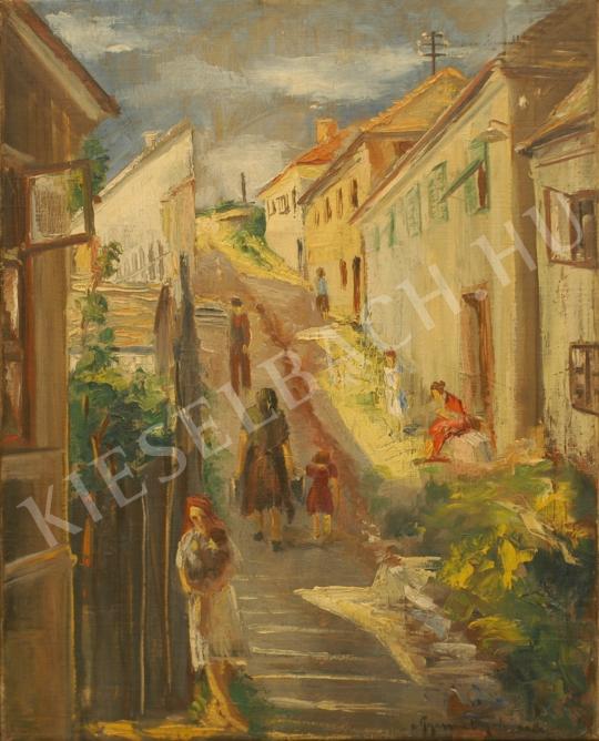 Gyarmathy, Tihamér - Street scene, 1931 painting