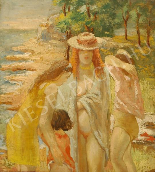 Gyarmathy Tihamér - Fürdőzők, 1938 festménye