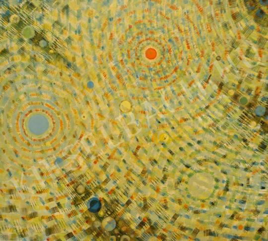 Gyarmathy, Tihamér - Swirls of beams, 1973 painting
