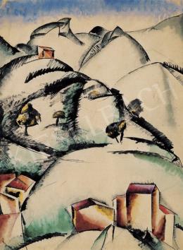 Johan, Hugó - Landscape with Houses 