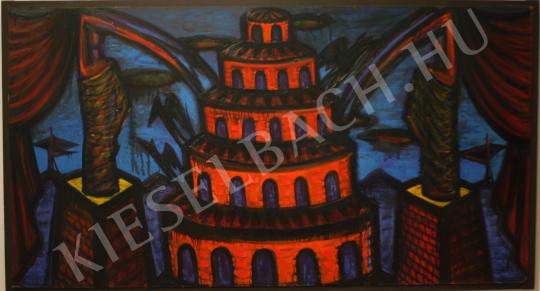 Kazovszkij, El - Tower with Two Guardian Angels, 1993 painting