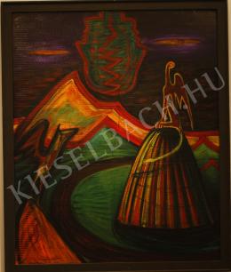  El Kazovszkij - Tájkép Janus fejjel III. 1991 