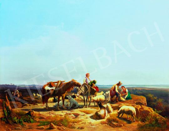 Markó András - Itáliai táj pásztorokkal, 1865 | 38. Aukció aukció / 42 tétel