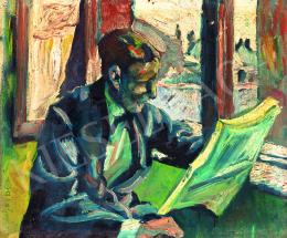  Scheiber, Hugó - Man Reading Newspaper, around 1918 