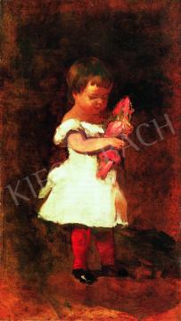 Pállik, Béla - Girl with doll | 38th Auction auction / 56 Lot