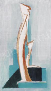  Mattis Teutsch, János - Blue Composition with Figures | 19th Auction auction / 107 Lot