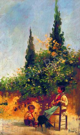 Unknown painter - Children at Rest 