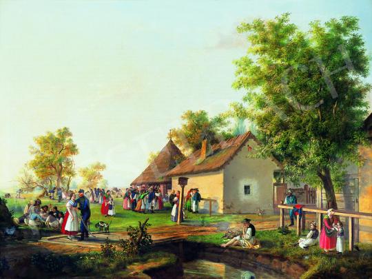 Kiss Bálint - Mulatság a régi Magyarországon, 1853 | 38. Aukció aukció / 157 tétel