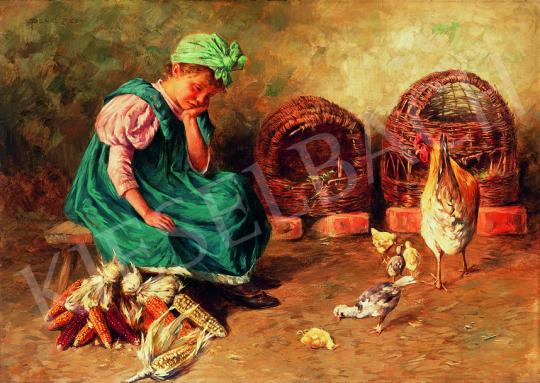  Peske, Géza - Girl with Chicks | 38th Auction auction / 182 Lot