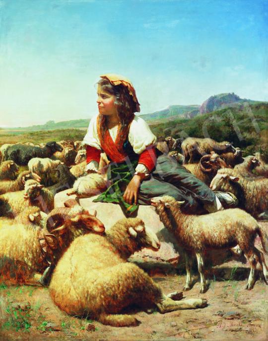 Markó, András - Shepherdess at Rest, 1887 | 38th Auction auction / 184 Lot