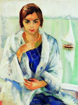 Tobisch, Ilona - Girl with Sail in the Background 