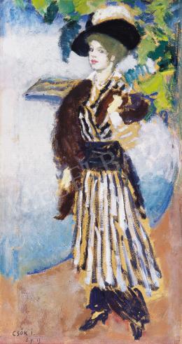  Csók, István - Lady in Hat, 1914 