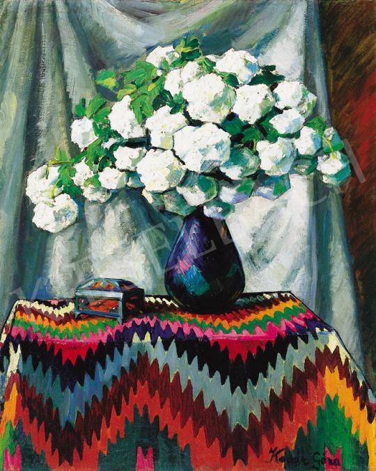 Kádár, Géza - Snowball Flowers in Blue Vase | 39th Auction auction / 40 Lot