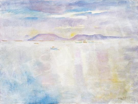 Iványi Grünwald, Béla - Lake Balaton with Sail, 1934 | 39th Auction auction / 80 Lot